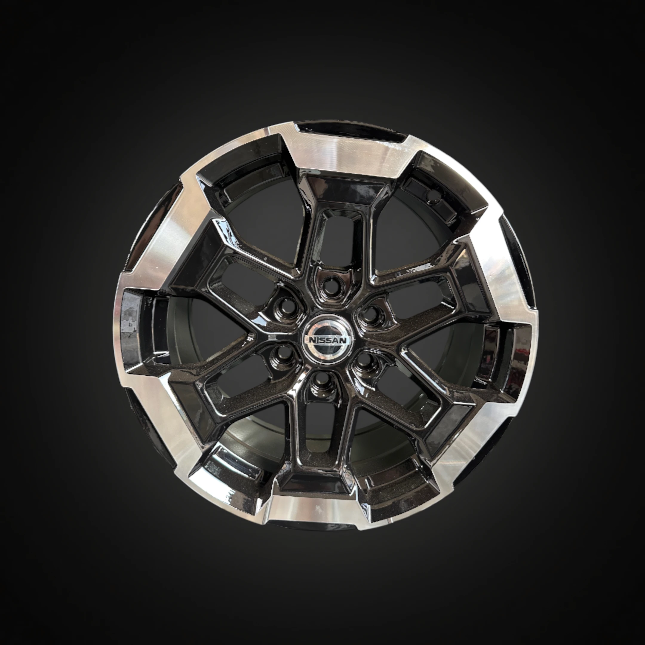 RIN R1 SPORT 161507 16X7.5 6X114.3 BLACK MACHINE FACE ET30 CB66.1