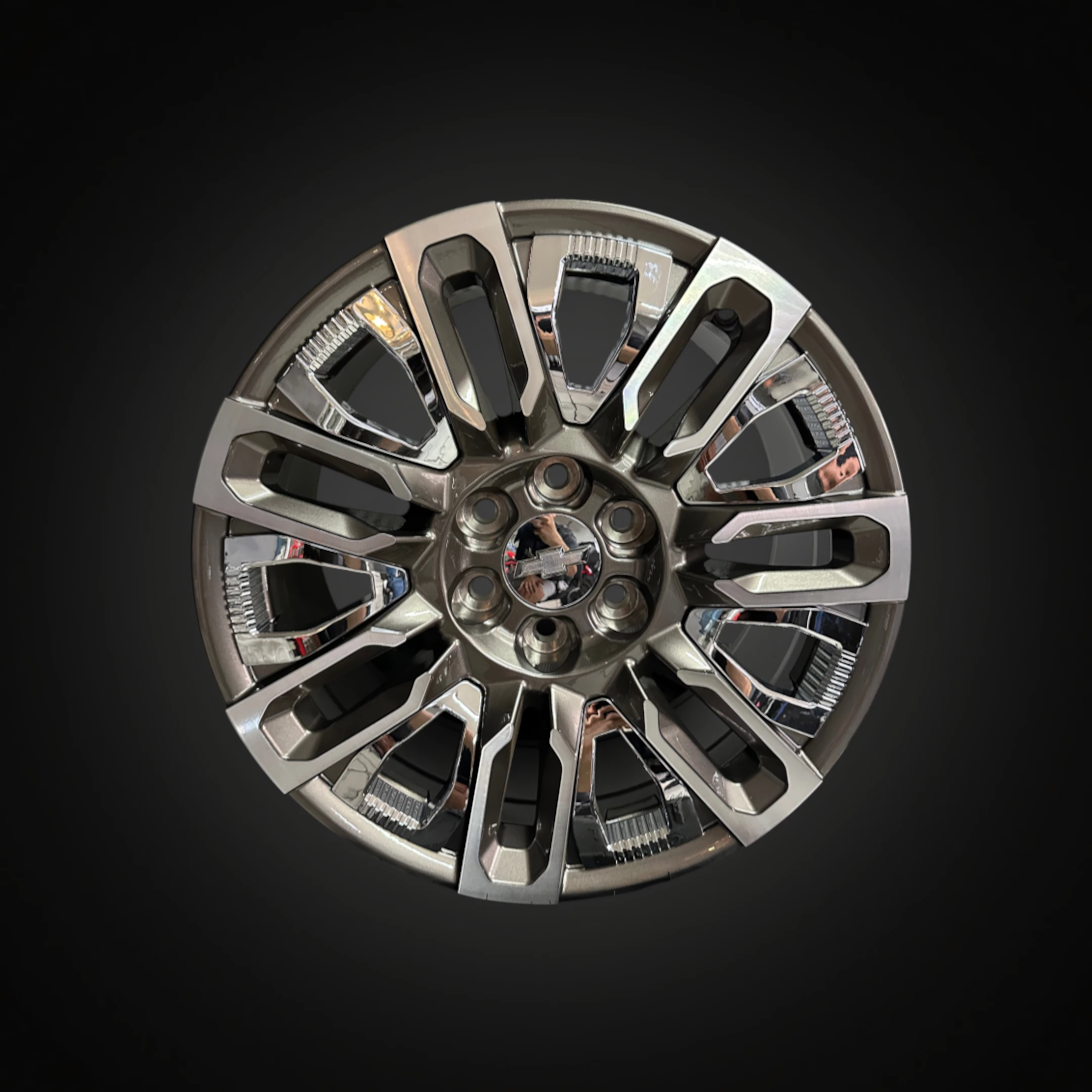 RIN R1 SPORT 208563 20X9 6X139.7 GUNMETAL MF INSERT CHROME ET28 CB78.1