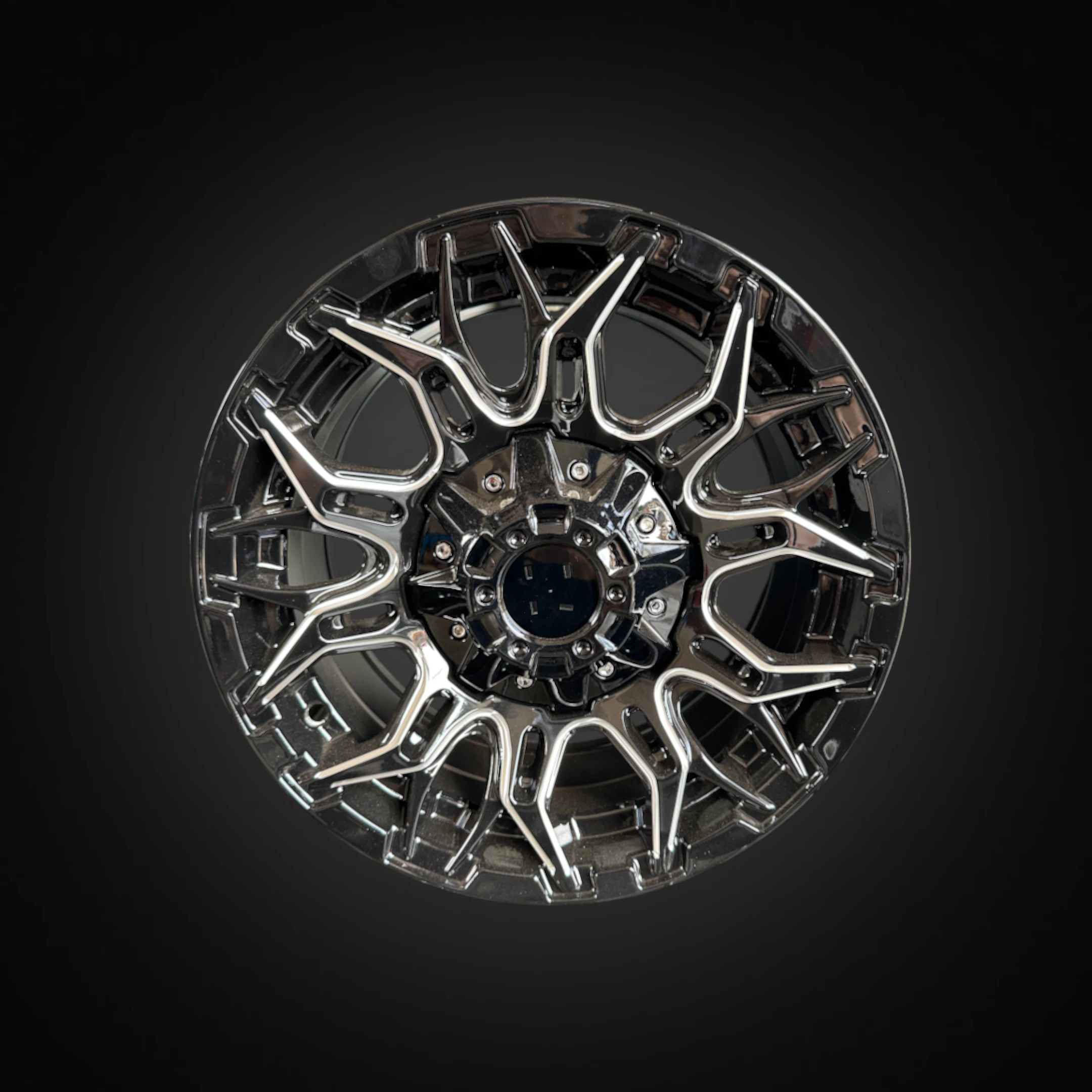 RIN R1 153528 15X7 6X139.7 BLACK MILLING ET0 CB106.1